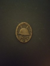 Verwundetetenabzeichen in Schwarz Entnazifiziert 2 WK Buntmetal Top erhalten