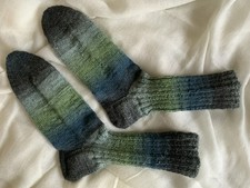 Handgestrickte Socken, Stricksocken Wollstrümpfe, Wollsocken, Handarbeit 44/45