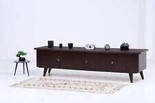 Dunkles Vintage Lowboard 60er Jahre | Mid Century Sideboard mit Fächern Retro Du