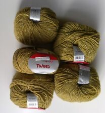 5 Knäuel Schoeller und Stahl Tweed Farbe 8 senf Wolle Polyamid 250g