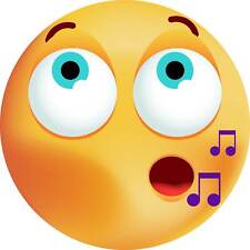 Aufkleber lustig singend mit