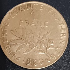 1 Franc 1960 Münze France 