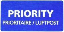 PRIORITY Luftpostaufkleber