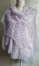 Dreieckstuch, Schultertuch, Überschlagtuch, Schal, Stola HANDARBEIT, Mohair NEU