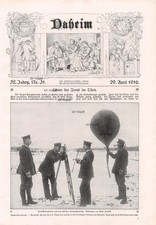 Wetterstation Wetterballon - 1WK - 1916 - Historisches Titelblatt ~21x31cm