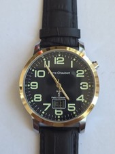 Pierre Chaubert Radio Controlled Date 41mm Herrenuhr Flieger Style  UNGETRAGEN  