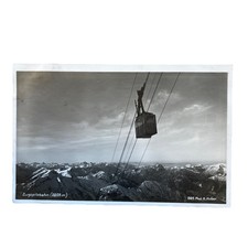 Postkarte AK Zugspitzbahn Echtfoto Garmisch Partenkirchen Gelaufen 1927