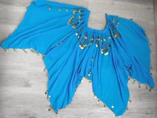 Bauchtanzkostüm 2-teilig, Orient für Bauchtänzerin, Fasching gr. S/M, hellblau