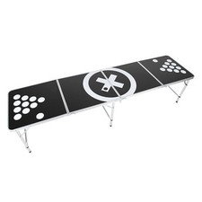 Bierpong Tisch klappbar aus Aluminium 240x60x70cm für Festivals und Partys