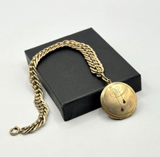 Antike Uhrenkette mit Medaillon – Jugendstil um 1900