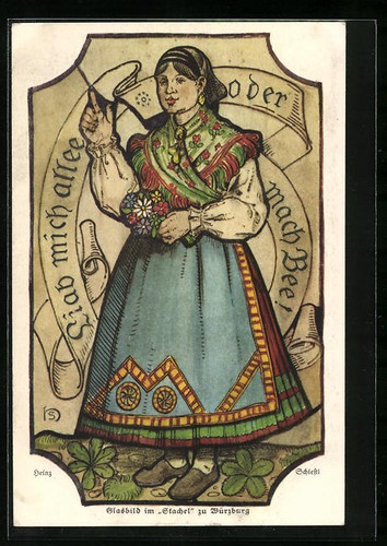 Künstler heinz schiestl - künstler-ak,