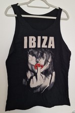Trägertop schwarz mit Aufdruck "Ibiza" Gr. XL