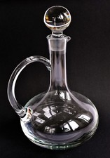 Glaskaraffe mit Stöpsel Wein Glas Dekanter Flasche mundgeblasen Schnaps Whisky