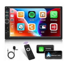 Doppel 2 DIN Autoradio 7 Zoll Apple Carplay Android Auto Bluetooth USB AUX TF EQ