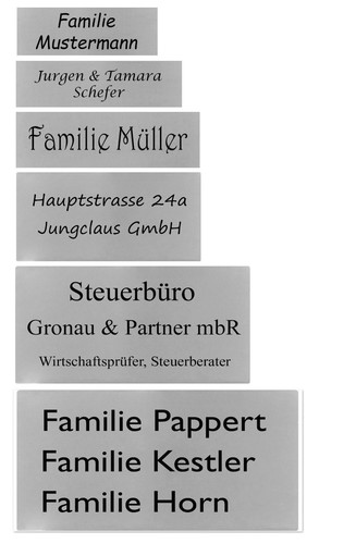 Briefkastenschild mit - id,