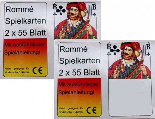4x55 romme karten - karten, kartenspiel