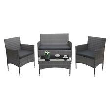 B-Ware Poly-Rattan Garnitur MCW-F55, Sofa Sitzgruppe, grau, Kissen dunkelgrau