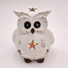 Dekofigur Eule Windlicht von