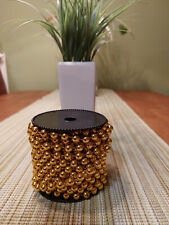 10 m Kette Perlenkette XXL Rolle gold Weihnachten Baum Basteln Deko kürzbar *NEU