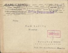 (Y3661) DR Gebühr bezahlt, Eisenbau Karl Ladwig, Dresden-Gohlis 1923