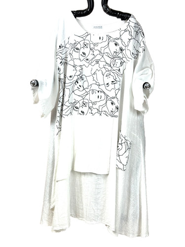 Labass leinenkleid uni mit - labass,