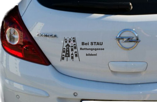 Rettungsgasse bilden aufkleber - rettungsgasse,