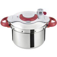 Tefal P46207 Clipso Minut' Perfect Schnellkochtopf 6L edelstahl/weiß/rot