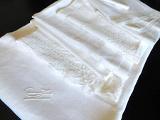 KONVOLUT (B) ANTIK LEINEN WEISSWÄSCHE SPITZE STICKEREI NÄHEN BASTELN SHABBY CH