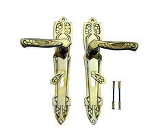 Antik Messing Türgriff BB 72 Langschild Türgriffe Türbeschlag Jugendstil S120-1P