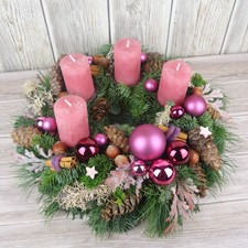 Adventskränze rosa