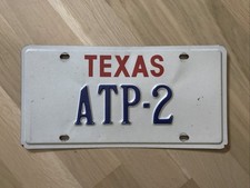 US Kennzeichen Texas ATP - 2 licence plate original Amerikanisches Nummernschild