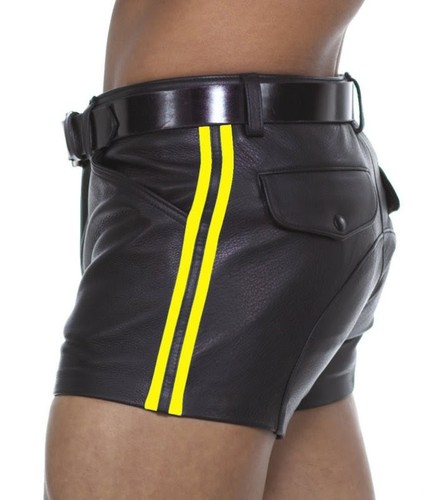 Aw545 ledershorts gelben - aw545, ledershorts+gelben