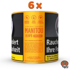 Manitou No.8 Original Tabak Dose 6x 80g Drehtabak Zigarettentabak