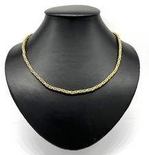 Modeschmuck Kette, Vergoldet, Königskette, 50 cm lang, 4,5 mm breit, Karabiner