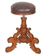 Sitzhocker Mahagoni massiv