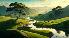 Wandbild schöne landschaft - wandbild:,
