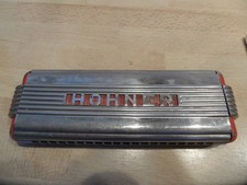 Alte Mundharmonika Hohner Echo Elite  17 x 6 x 2,5 cm Deko Vintage