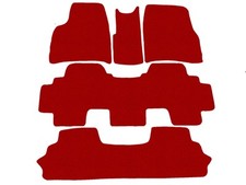 Fußmatten, Autoteppiche für Citroen C8 2002-2013r 3 Sitzreihen, Rot x14 Rand