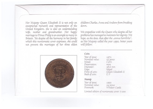 Numisbrief queen elizabeth - elizabeth, ii