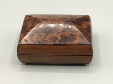 Alte Kleine Wurzelholz Schatulle Holz Kiste Schmuck Ring Dose Alt