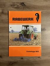 Orig. RABEWERK + FENDT Traktor Prospekt Brochure Kreiselegge MKE Schlepper E5