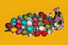 Retro Stil Strass Haarschmuck Pfau Phoenix Haarspange