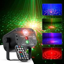 Laser Projektor Disco Partydekoration Deko Geburtstag Show RGB LED Licht USB