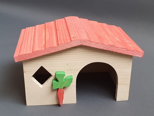 Maus holz hamsterhaus rotes - hamsterhaus,