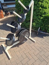 Wettkampf-Set 175 kg Hantelscheiben und Langhantelstange incl. Ständer