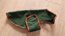 HANDMADE Hundemantel speziell für Dackel grün Dackelmantel Filz Loden Gr. 40