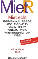 Mietrecht. Mietrecht des BGB (neu/alt) und EGBGB, Wirtschaftsgesetz 1954, Wohnun