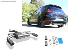  Edelstahl Duplex Sportauspuff VW Golf 7 GTI 245 je 100mm doppelwandig