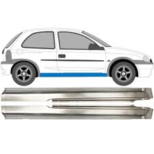 Für Opel Corsa B 1993-2001 3 Tür Voll Schweller Reparaturblech / Paar