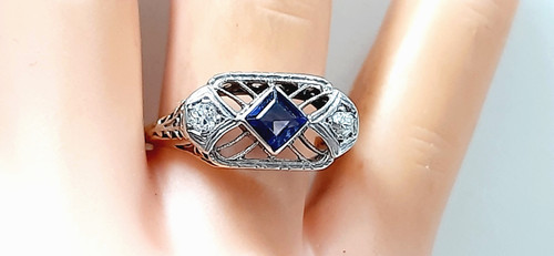Art deco gold ring 585 - °, /